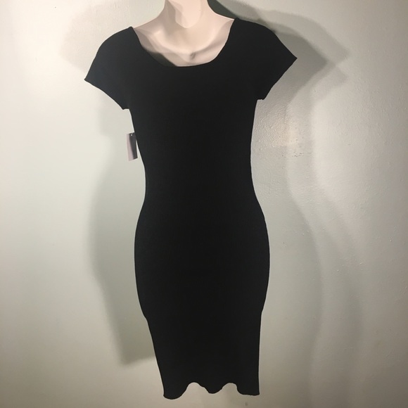 Black Charlotte Russe Short Sleeve Dress NWT Small - Picture 6 of 8